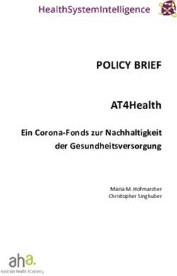 POLICY BRIEF AT4Health - Ein Corona-Fonds zur Nachhaltigkeit der Gesundheitsversorgung - austrian health academy