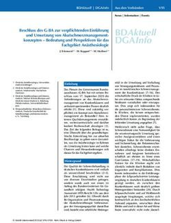 Beschluss des G-BA zur verpflichtenden Einf&uuml;hrung und Umsetzung von Akutschmerzmanagement-konzepten - Bedeutung und Perspektiven f&uuml;r das ...