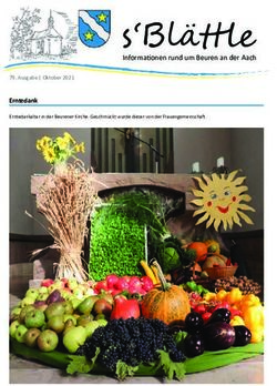 S' Bl&auml;ttle Informationen rund um Beuren an der Aach - Erntedank