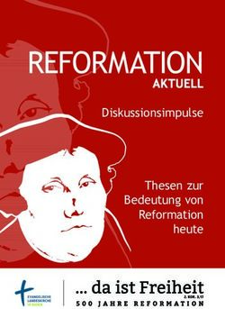 REFORMATION AKTUELL Diskussionsimpulse Thesen zur Bedeutung von Reformation heute