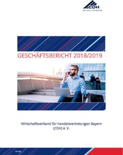 GESCH&Auml;FTSBERICHT 2018/2019 - Wirtschaftsverband f&uuml;r Handelsvertretungen Bayern (CDH) e. V - CDH Bayern