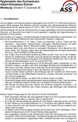 Hygieneplan des Gymnasiums Albert-Schweitzer-Schule Nienburg (Version 4: Szenario B)