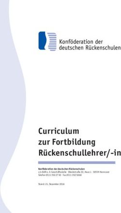 CURRICULUM ZUR FORTBILDUNG RÜCKENSCHULLEHRER/-IN - KONFÖDERATION DER DEUTSCHEN RÜCKENSCHULEN C/O BDR E. V. GESCHÄFTSSTELLE BLEEKSTRAßE 22, HAUS ...