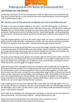 Wahlprogramm der CDU Maintal zur Kommunalwahl 2021