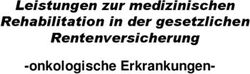 Leistungen zur medizinischen Rehabilitation in der gesetzlichen Rentenversicherung-onkologische Erkrankungen