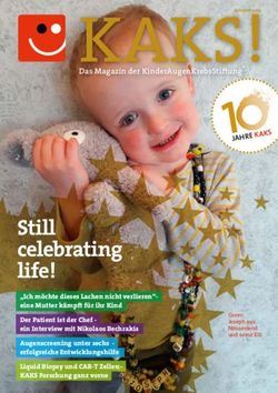 Still celebrating life! - Kinderaugenkrebsstiftung