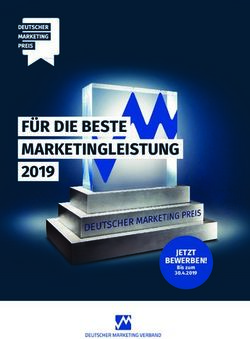 FÜR DIE BESTE MARKETINGLEISTUNG 2019 - JETZT Bis zum 30.4.2019 - Deutscher Marketing Verband