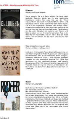 Nr. 1/2018 - Aktuelles aus der Bibliothek IDM Thun