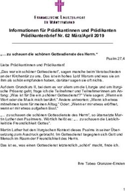 Informationen f&uuml;r Pr&auml;dikantinnen und Pr&auml;dikanten Pr&auml;dikantenbrief Nr. 62 M&auml;rz/April 2019