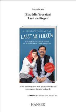 Ziauddin Yousafzai Lasst sie fliegen - Leseprobe aus: Carl Hanser Verlag