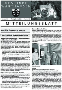 Amtliche Bekanntmachungen - Informationen zur Corona-Pandemie - Gemeinde Warthausen
