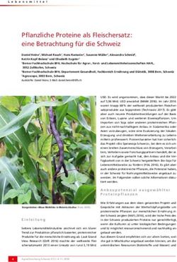 Pflanzliche Proteine als Fleischersatz: eine Betrachtung f&uuml;r die Schweiz - Agrarforschung Schweiz