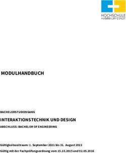 MODULHANDBUCH INTERAKTIONSTECHNIK UND DESIGN - BACHELORSTUDIENGANG ...