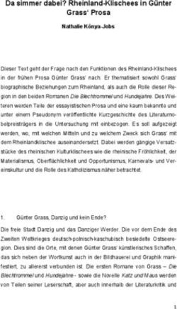 Da simmer dabei? Rheinland-Klischees in Günter Grass' Prosa