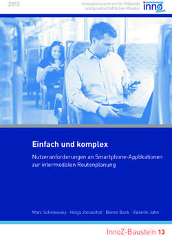 Einfach und komplex Nutzeranforderungen an Smartphone-Applikationen zur intermodalen Routenplanung