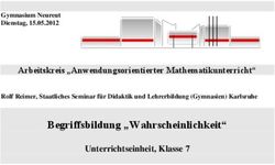 Begriffsbildung "Wahrscheinlichkeit" - Arbeitskreis "Anwendungsorientierter Mathematikunterricht" Unterrichtseinheit, Klasse 7