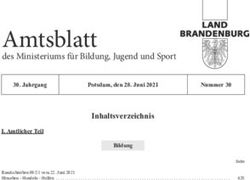 Amtsblatt des Ministeriums f&uuml;r Bildung, Jugend und Sport - des Ministeriums f&uuml;r Bildung, Jugend und Sport