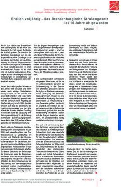 Endlich vollj&auml;hrig - Das Brandenburgische Stra&szlig;engesetz ist 18 Jahre alt geworden