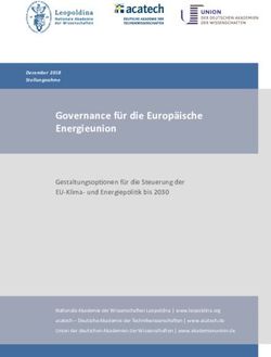 Governance f&uuml;r die Europ&auml;ische Energieunion - Universit&auml;t ...