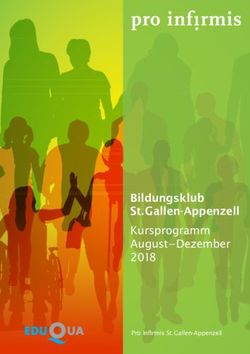 Bildungsklub St. Gallen-Appenzell Kursprogramm August - Dezember 2018 - Pro Infirmis St. Gallen-Appenzell
