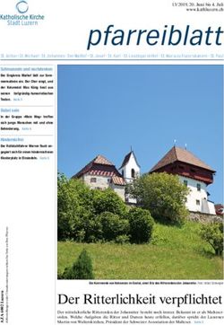 Pfarreiblatt - Katholische Kirche Stadt Luzern