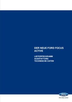 DER NEUE FORD FOCUS ACTIVE - LIEFERPROGRAMM AUSSTATTUNG TECHNISCHE DATEN