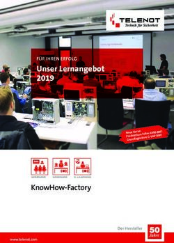 KnowHow-Factory - Unser Lernangebot 2019 FÜR IHREN ERFOLG - Telenot
