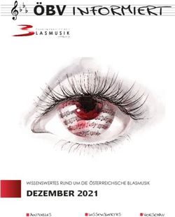 ÖBV INFORMIERT - DEZEMBER 2021 WISSENSWERTES RUND UM DIE ÖSTERREICHISCHE BLASMUSIK - Österreichischer Blasmusikverband