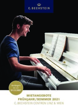 MIETANGEBOTE FRÜHJAHR /SOMMER 2021 - C.BECHSTEIN CENTREN LINZ & WIEN 31.12.2021