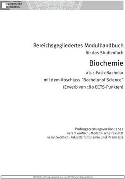 Biochemie Bereichsgegliedertes Modulhandbuch f&uuml;r das Studienfach - Universit&auml;t W&uuml;rzburg