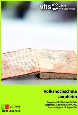 Volkshochschule Laupheim - Programm der Volkshochschule September 2019 bis Februar 2020 Semesterbeginn 20. September