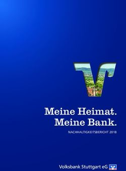 Meine Heimat. Meine Bank - NACHHALTIGKEITSBERICHT 2018 - Volksbank Stuttgart