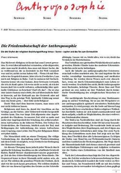 Die Friedensbotschaft der Anthroposophie