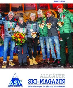 SKI-MAGAZIN ALLG&Auml;UER - SOMMER 2018 - Offizielles Organ des Allg&auml;uer Skiverbandes - Allg&auml;uer Skiverband