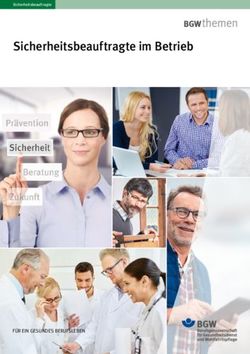 Sicherheitsbeauftragte im Betrieb - F&Uuml;R EIN GESUNDES BERUFSLEBEN - BGW-online