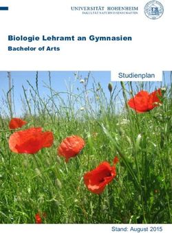 Biologie Lehramt an Gymnasien - Studienplan - Universität Hohenheim