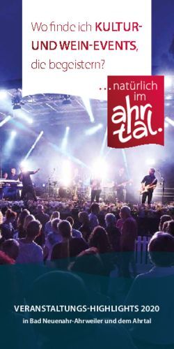 UND WEIN-EVENTS, Wo finde ich KULTUR-VERANSTALTUNGS-HIGHLIGHTS 2020 - Ahrtal-Tourismus