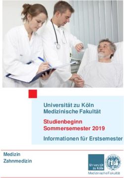 Universität zu Köln Medizinische Fakultät Studienbeginn Sommersemester 2019 Informationen für Erstsemester Medizin Zahnmedizin