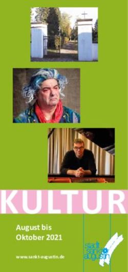 KULTUR August bis Oktober 2021 - www.sankt-augustin.de - Stadt Sankt Augustin