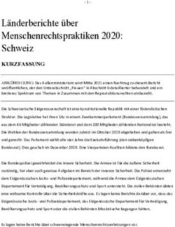 Länderberichte über Menschenrechtspraktiken 2020: Schweiz