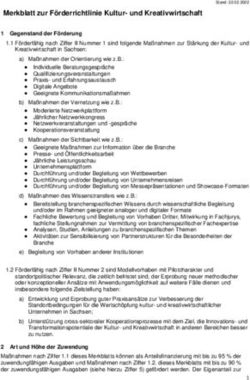 Merkblatt zur Förderrichtlinie Kultur- und Kreativwirtschaft