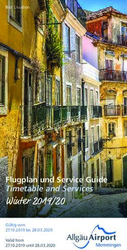 Winter 2019/20 Flugplan und Service Guide Timetable and Services - Memmingen Airport