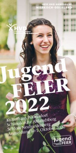 Anmeldung ab 1. Oktober 2020 - humanistisch.de