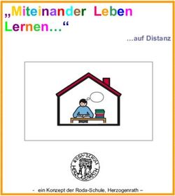 "Miteinander Leben Lernen " - auf Distanz - Roda-Schule