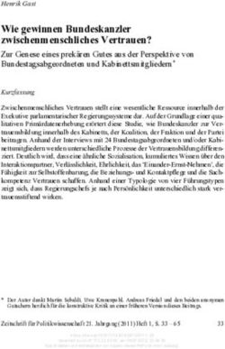 Wie gewinnen Bundeskanzler zwischenmenschliches Vertrauen?