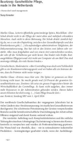 Buurtzorg: Ganzheitliche Pflege, made in the Netherlands