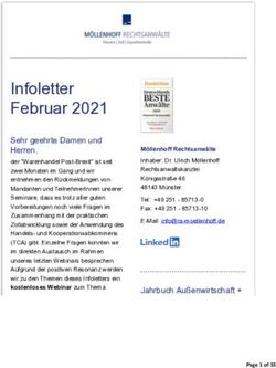 Infoletter Februar 2021 - Sehr geehrte Damen und Herren, M&ouml;llenhoff Rechtsanw&auml;lte