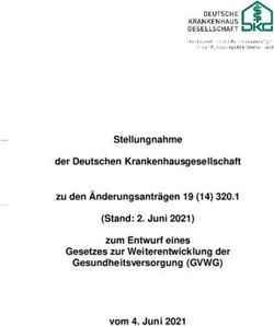 Stellungnahme der Deutschen Krankenhausgesellschaft zu den Änderungsanträgen 19 (14) 320.1 (Stand: 2. Juni 2021) zum Entwurf eines Gesetzes zur ...
