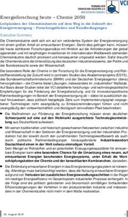 Energieforschung heute - Chemie 2050 - VCI