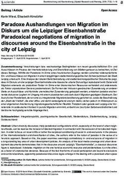 Paradoxe Aushandlungen von Migration im Diskurs um die Leipziger Eisenbahnstra&szlig;e Paradoxical negotiations of migration in discourses around the ...
